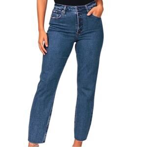 Abercrombie & Fitch Curve Love The Mom High Rise Jean Size 32 Button Fly